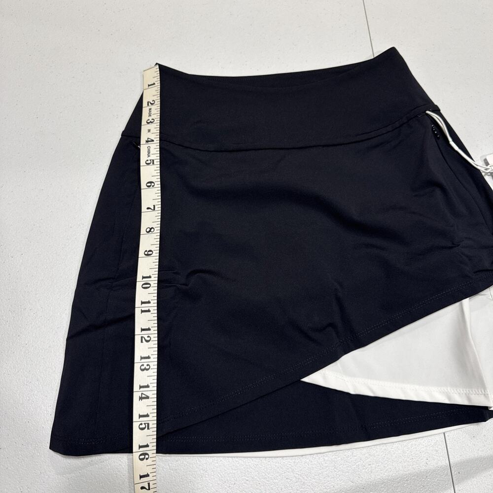 Kinona Wrap It Up Golf Tennis Athletic Skort Women Skirt XXS Black White Sports - Picture 11 of 11